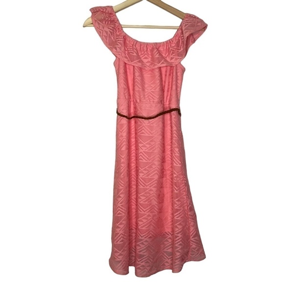 Coral Crochet Maxi Dress 💗 - Picture 4 of 7